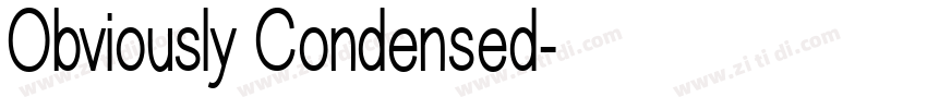 Obviously Condensed字体转换